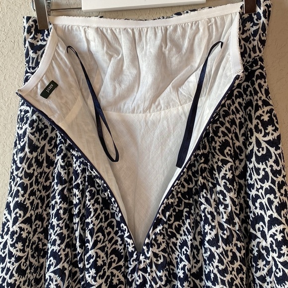 J CREW Strapless Midi Dress Blue Size 4 - Picture 10 of 13